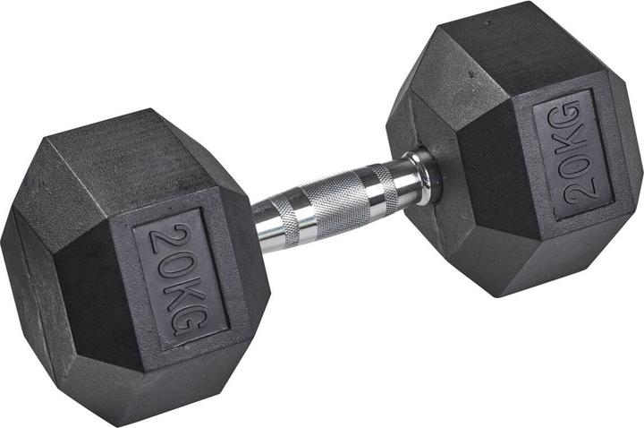 Produktbild Tanga Sports Gummi-Kurzhantel HEX, 20 kg (1 x 20 kg)