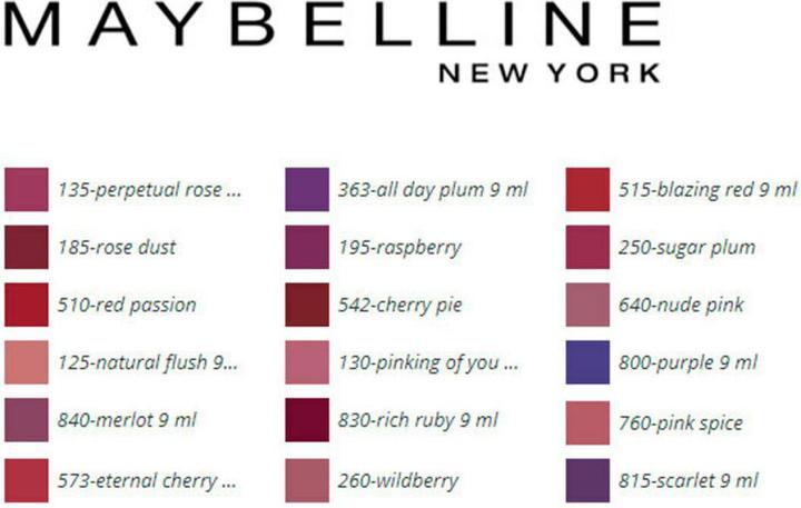 Actual product image Maybelline New York Superstay 24H (542 Cherry Pie)