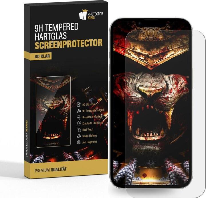 Produktbild Protectorking 3x 3D A++ echtes Tempered 9H Panzerhartglas KLAR (3 Stück, Apple iPhone 14 Plus)