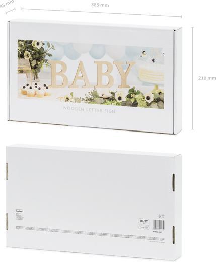 Produktbild Partydeco Lettes en bois - BABY