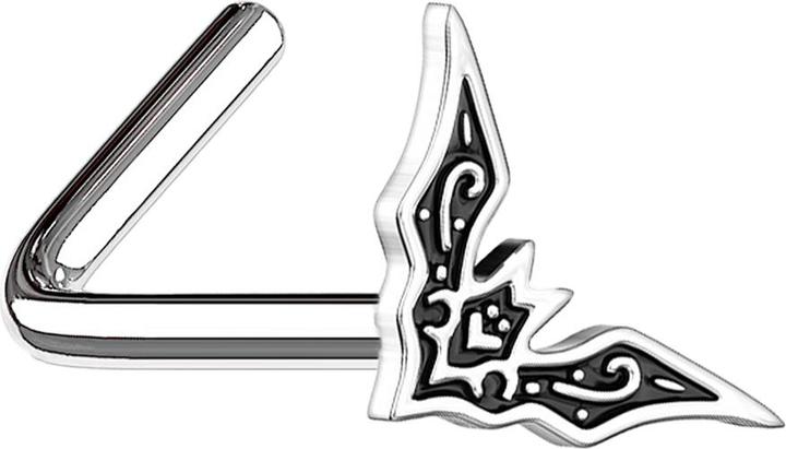 Immagine prodotto Star Piercing Nasenstecker gewinkelt silber Fledermaus (Acciaio chirurgico 316L, Ottone)