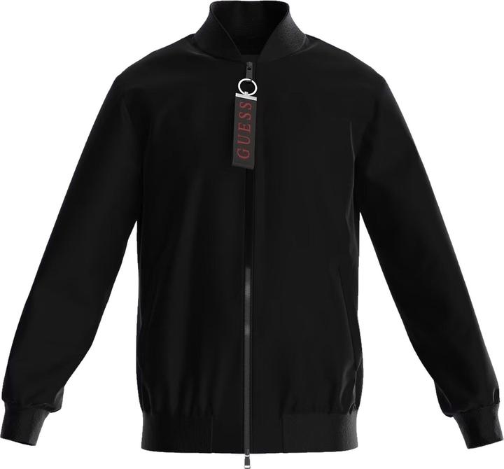 Guess Jacke Unifarbene Bomberjacke COMFORT BOMBER JACKE mit seitlichen Eingrifftaschen