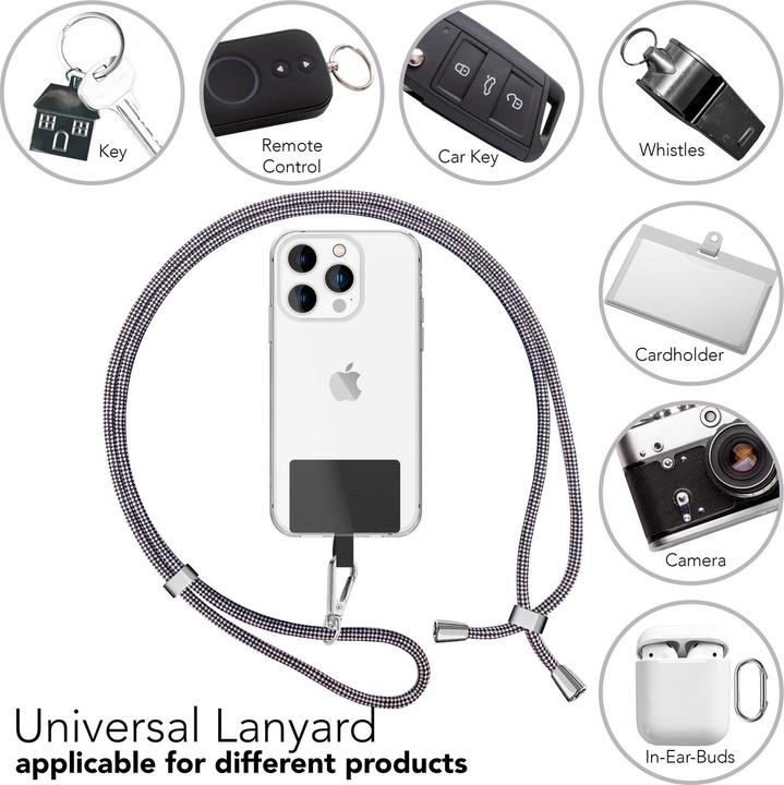 Actual product image Nalia Universal mobile phone necklace with pad