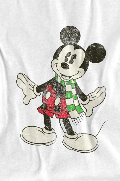 Actual product image Disney Mens Mickey Mouse Retro Scarf Christmas T-Shirt (M)