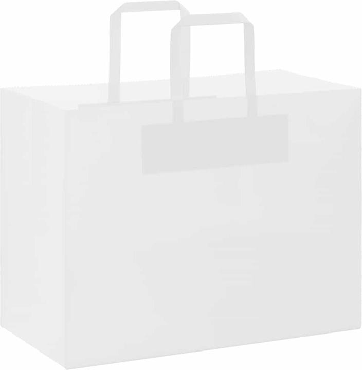 Actual product image VidaXL Kraft paper bags 50 pcs. with handle white 32x17x25 cm paper bag (Gift bag, 50 x)