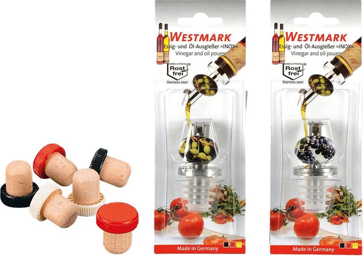 Immagine prodotto Westmark Versatore "Inox Vinegar Special", tappo in silicone, corto, tappo in metallo (1000 ml)