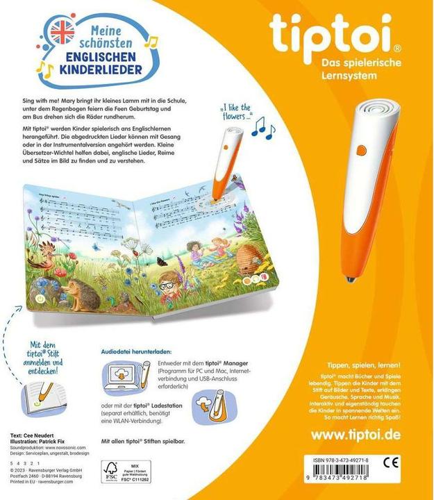 Produktbild tiptoi Meine schönsten englischen Kinderlieder (Deutsch, Englisch, Cee Neudert, Patrick Fix, 2023)