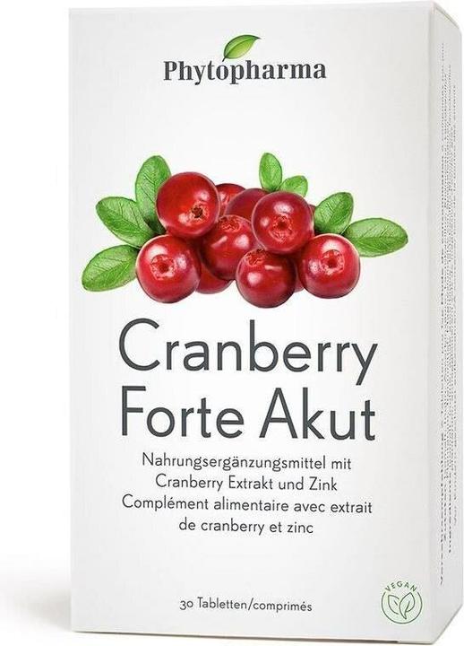 Produktbild Phytopharma Cranberry FORTE akut 120mg (30 Stück, Tabletten, 45 g)