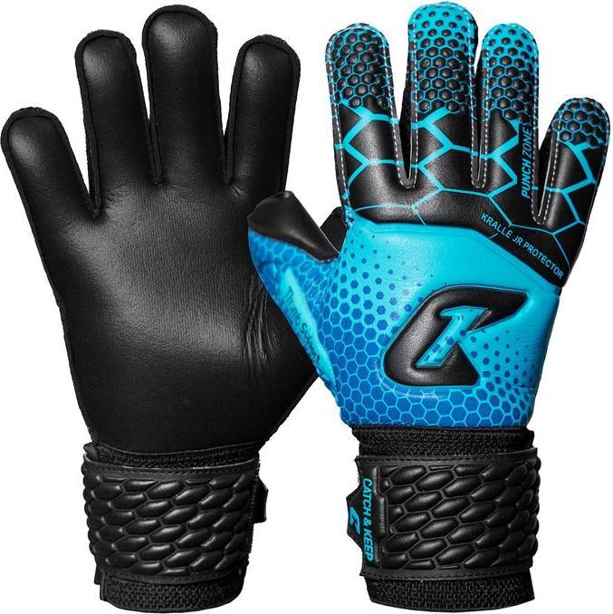 Catch & Keep Fussballhandschuhe Kralle Protector Gr. 3 Blau Torwart Keeper Goalie Handschuhe (3)
