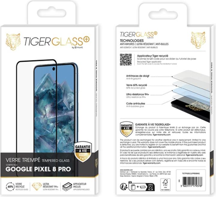 Immagine prodotto Tiger Vetro Più Verre Trempe Riciclare Google Pixel 8 Pro (1 Pezzo/i, Google Pixel 8 Pro)