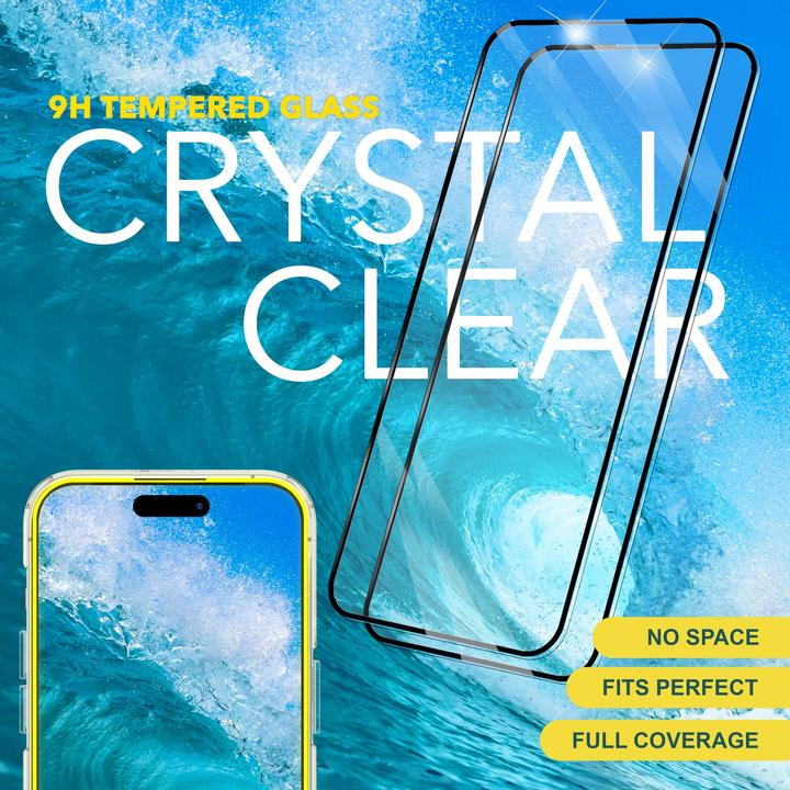 Produktbild Nalia 2x Schutzglas & 1x Schablone (2 Stück, Apple iPhone 15)