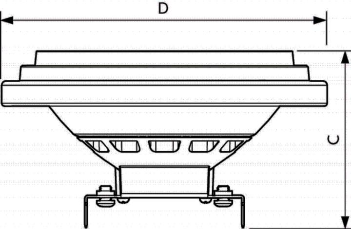 Actual product image Philips LED reflector lamp G53 AR111 20W G 3000K 1270lm ws kl 45° AC Ø111x62mm 230V (G53, 20 W, 1270 lm, 1 x, G)