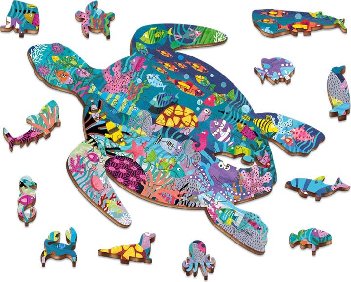 Actual product image Ludattica WOODY Puzzle - Wooden puzzle ocean (48 pieces)