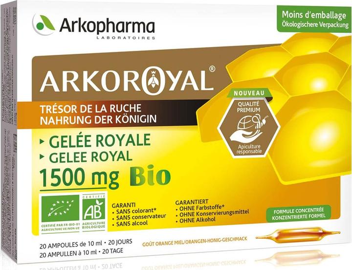 Produktbild Arkopharma Arkoroyal Bio Gelée Royal Ampullen 1500mg (20 Stück, Ampulle, 383 g)