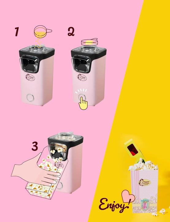Image du produit Bestron Appareil à pop-corn, rose