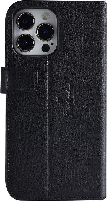 Actual product image Pierre Cardin Case iPhone 13 Pro - Genuine leather book case black & 3 card slots No.288 (Apple iPhone 13 Pro)