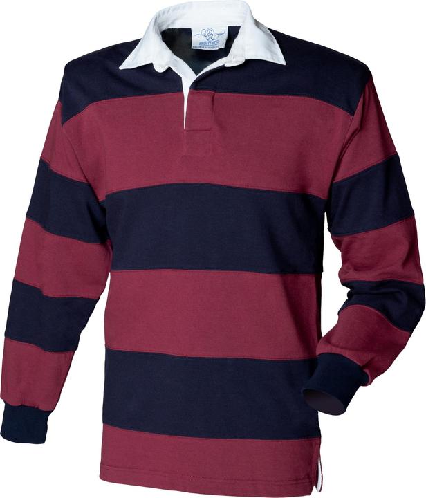 Front Row Rugby Poloshirt Langärmlig Gestreift