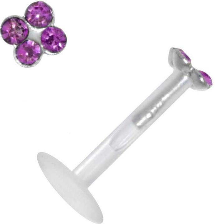 Produktbild Bijouteria Piercing für Lippe/Tragus (Bioplast, Silber 925, Kristall)