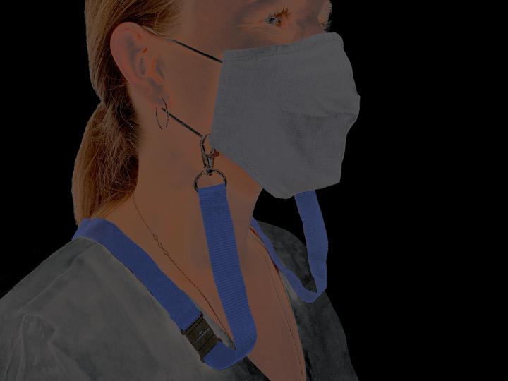 Actual product image Durable 852807 - Face mask - Textile - Blue - 44 cm - 20 mm