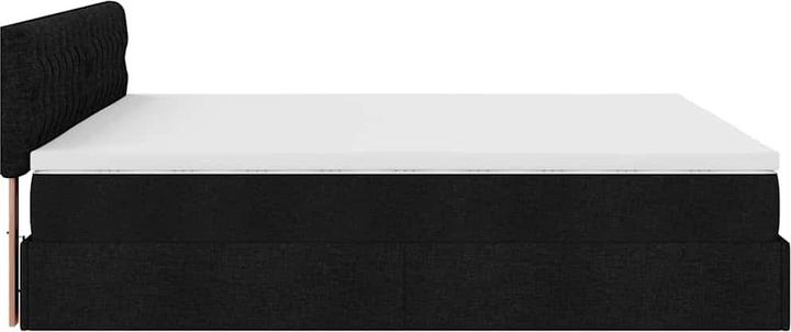 Actual product image VidaXL Ottoman bed with mattresses black 200x200 cm fabric (200 x 200 cm)