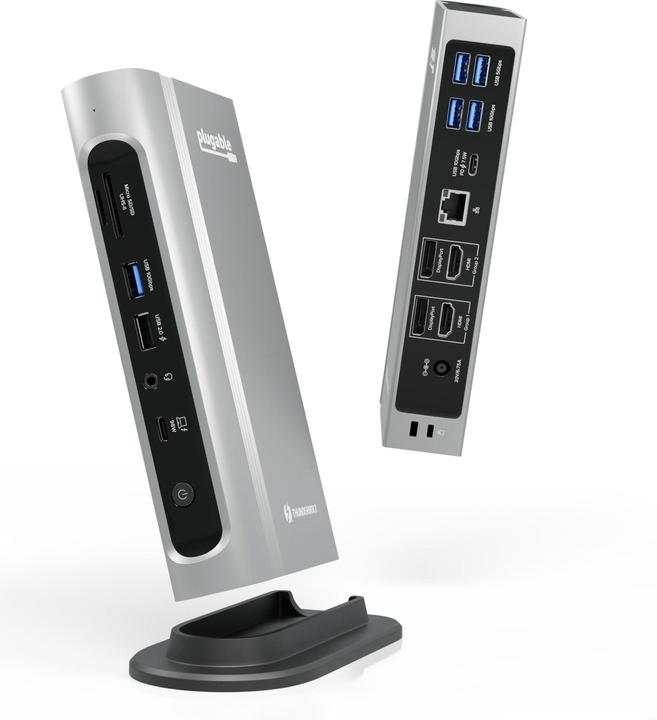Actual product image Plugable 100W TBT4 Quad Docking Station (Thunderbolt, 16 Ports)