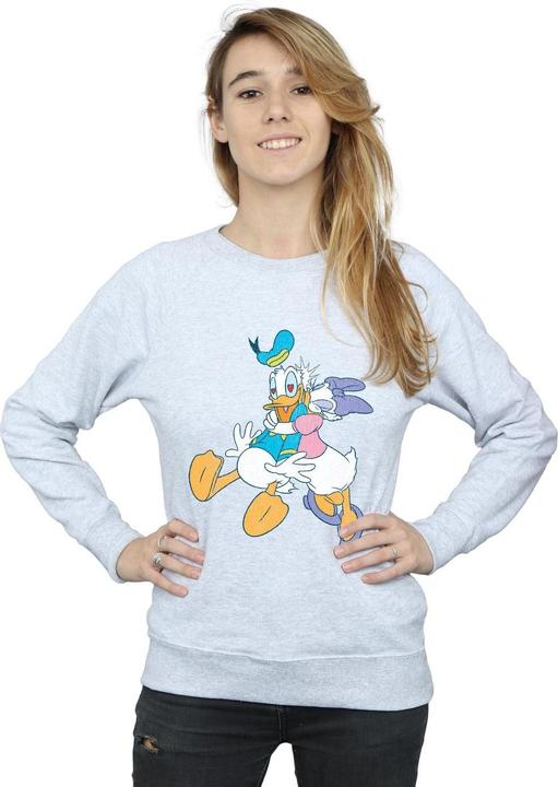Actual product image Disney Womens/Ladies Donald And Daisy Duck Kiss Sweatshirt (M)
