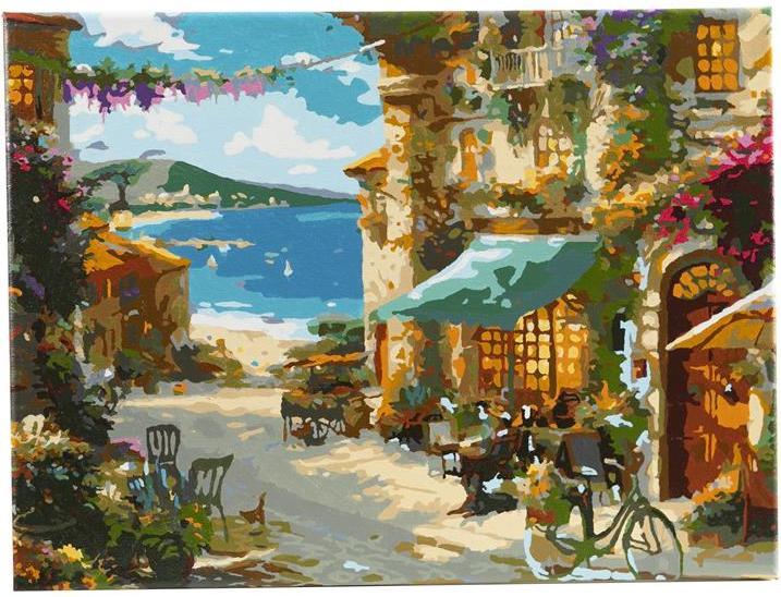 Produktbild Craft Buddy Italian Cafe, 30x40cm Paint By Numbers Kit - Thomas Kinkade