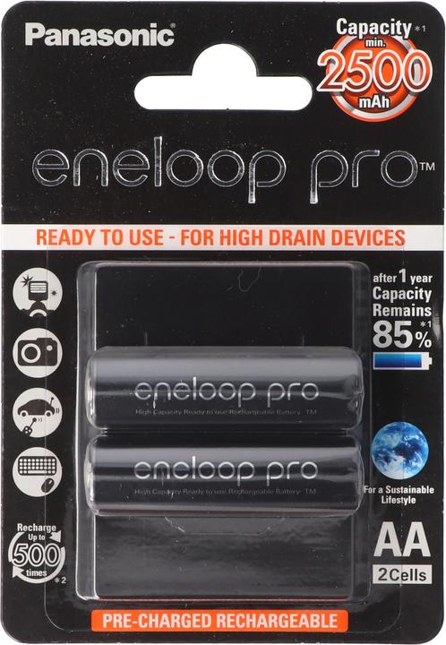 Productafbeelding Panasonic eneloop pro (2 Pcs., AA, 2500 mAh)