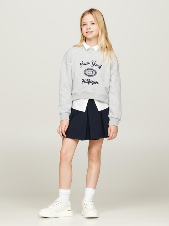 Produktbild Tommy Hilfiger Kids NY Geborduurde Sweater - Girls - Grijs - 16 jaar (16)