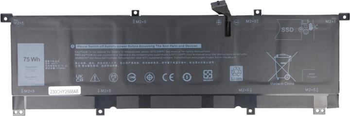 Image du produit AccuCell Batterie compatible avec Dell XPS 15 9575, 8N0T7, Li-Polymer, 11,4V, 6254mAh, 75,0Wh (6 cellules, 6254 mAh)