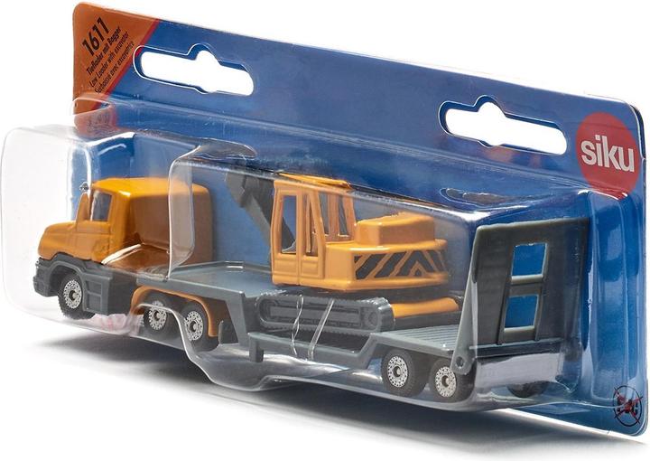 Produktbild Siku 1611 low Loader mit Bagger 1: 64