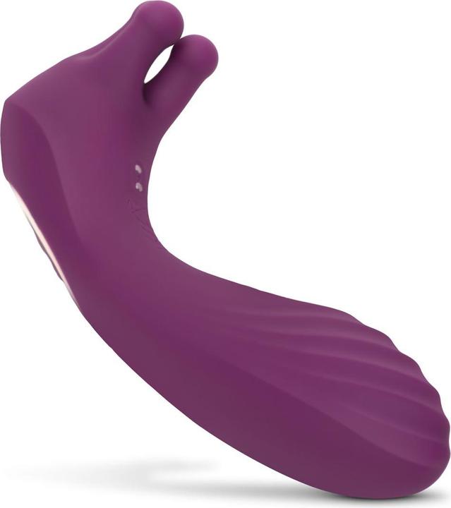 Actual product image Easytoys Vibrator with Rotating Tips - Purple