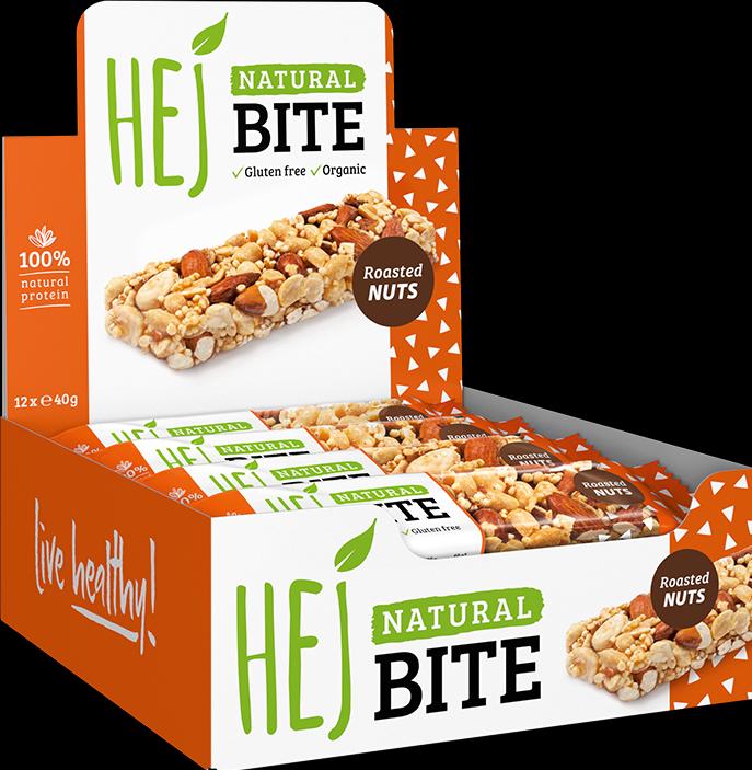 Actual product image HEJ Nutrition Natural Bite (12 x 40g) (Roasted nuts, 1 pcs., 480 g)