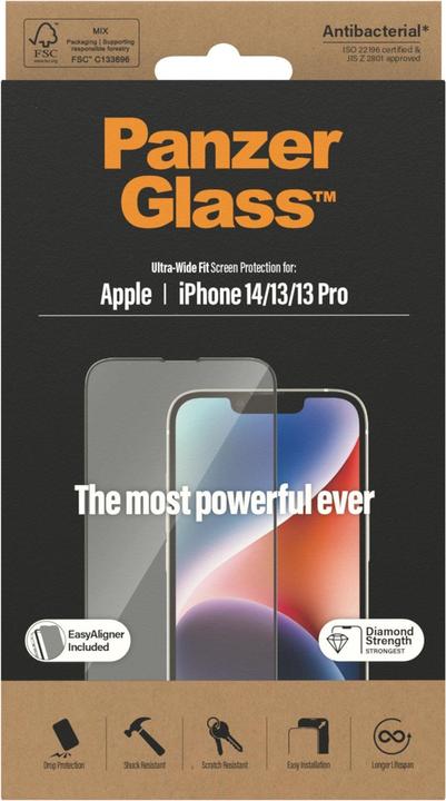 Immagine prodotto PanzerGlass Vestibilità ultra-ampia (1 Pezzo/i, Apple iPhone 13, Apple iPhone 14, Apple iPhone 13 Pro)