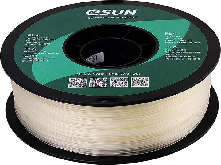 Image du produit eSUN PLA Transparent (PLA, 1.75 mm, 1000 g, Transparent)