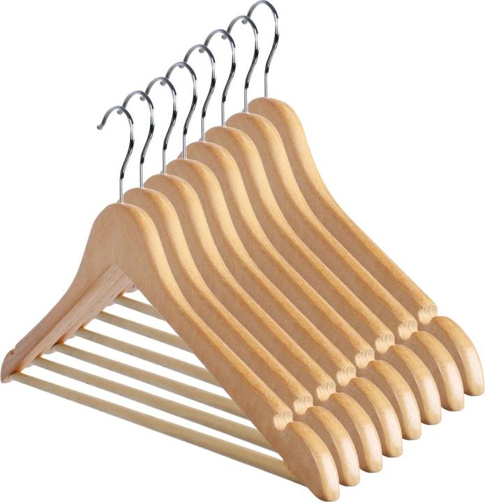 Actual product image Jago Clothes hanger wood 100 pieces nature (100 x)
