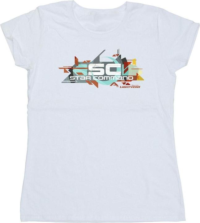 Actual product image Disney Womens/Ladies Lightyear Star Command Graphic Title Cotton T-Shirt (XL)