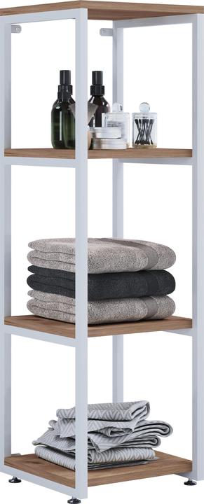 Produktbild VCM Badmöbel Hochschrank Bad Regal Bitila L (112 x 35 x 35 cm)