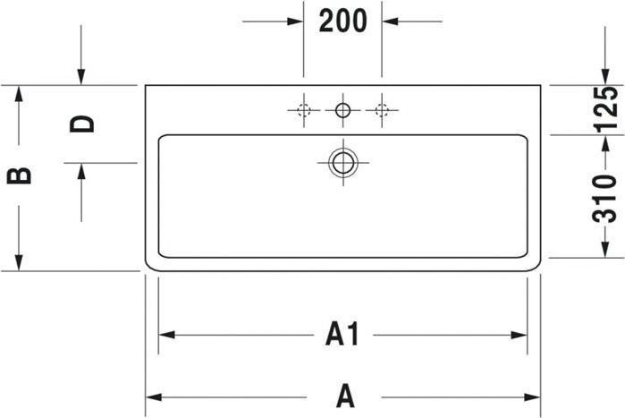Image du produit Duravit Plan de toilette Vero 120 cm blanc 0454120000 (470 mm, 1200 mm)
