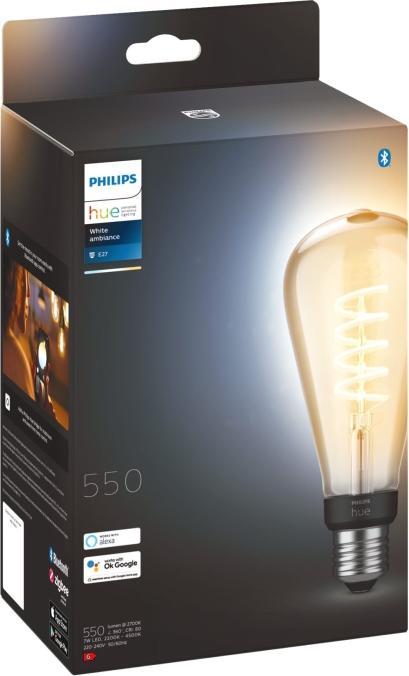 Produktbild Philips Hue Philips E27 Einzelpack Giant Edison (E27, 7 W, 550 lm, 1 x, G)