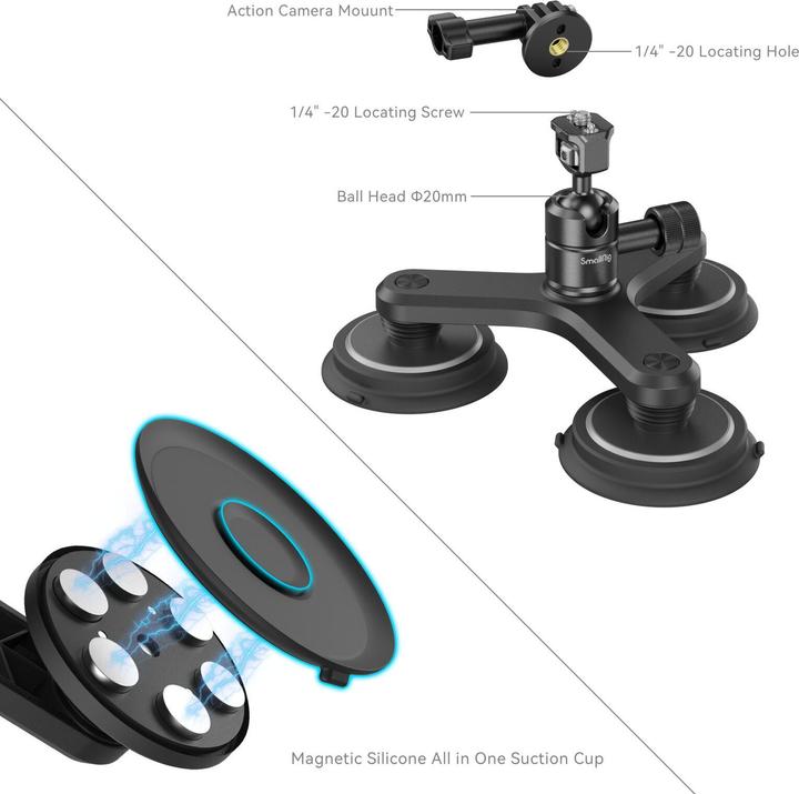 Produktbild SmallRig Triple Magnetic Suction Cup Mounting Support Kit (Diverse)