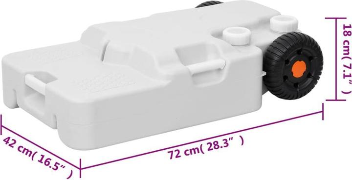 Produktbild VidaXL Camping-Wassertank mit Rollen 30 L Grau