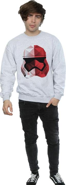 Actual product image Star Wars Mens Stormtrooper Cubist Helmet Sweatshirt (S)