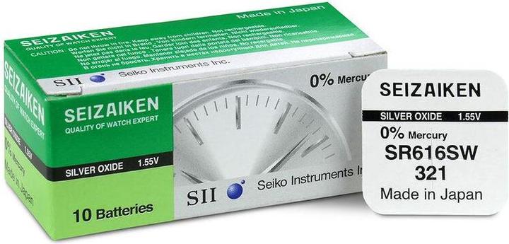 Immagine prodotto Seiko 321 / SR616SW - 10 pile a bottone (10 pz., V321, 16 mAh)