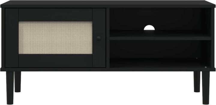 Produktbild VidaXL TV-Schrank SENJA Rattan-Optik Schwarz 106x40x49 cm
