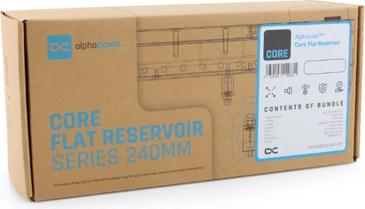 Alphacool AGB Core Flat Reservoir 240 Right D5/VPP