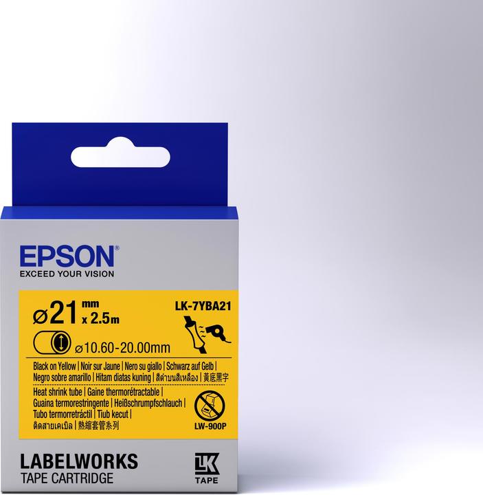 Actual product image Epson LABEL CASSETTE LK-7YBA21 (2.10 cm, Yellow)