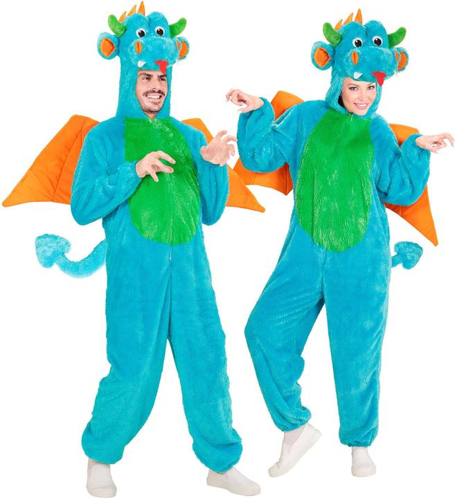 Immagine prodotto Widmann Drachen Plüschkostüm Overall mit Kapuze Erwachsene (M)