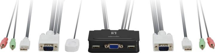 Actual product image LevelOne KVM-0223, 2-Port KVM Switch, VGA, Audio, USB