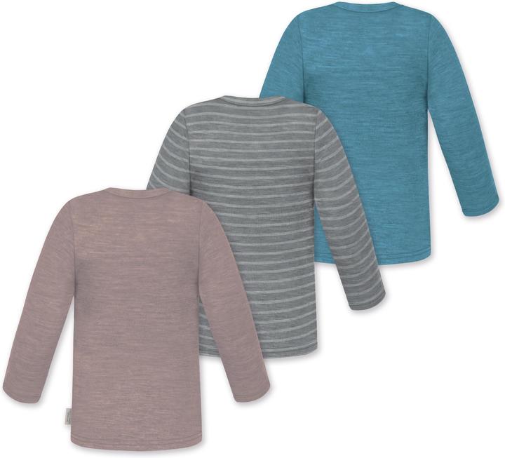 Image du produit Normani Lot de 3 manches longues bébé mérinos "Taupo" - 9475 (62)